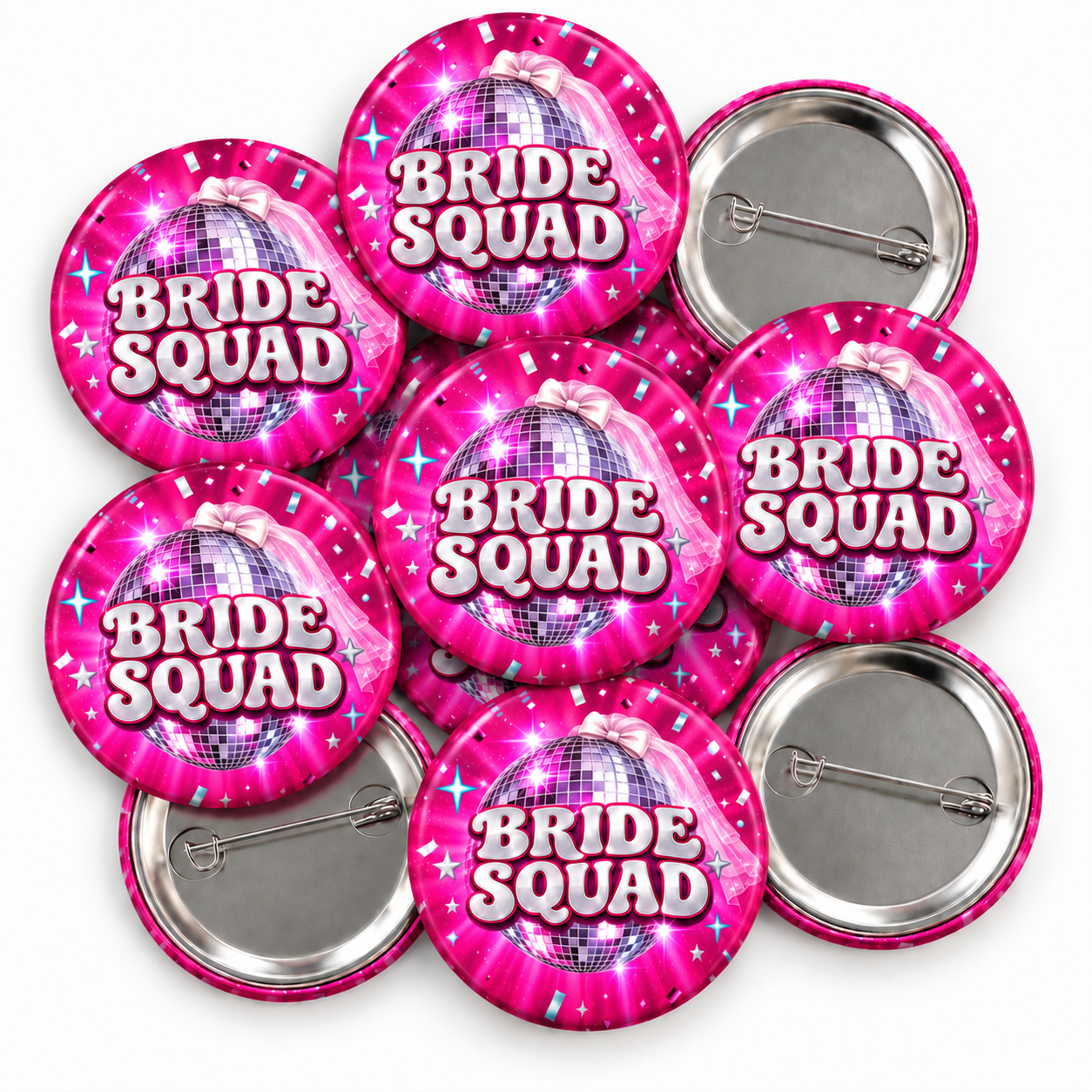 Bride Squad Disco Ball Hen Party Badge