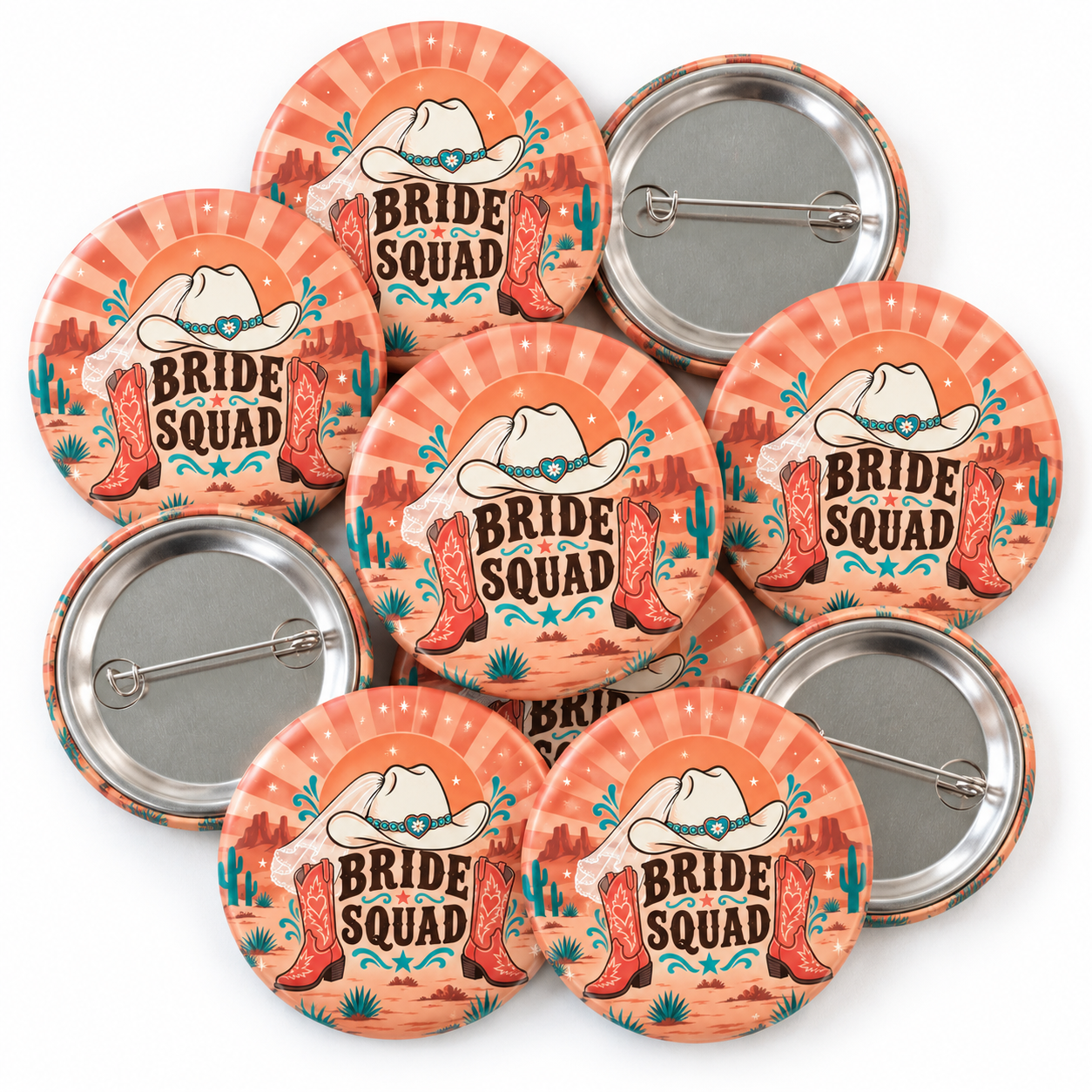 Bride Squad Cowgirl Hen Party Badge