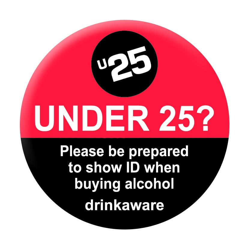 Challenge 25 Pin Badges - drink aware