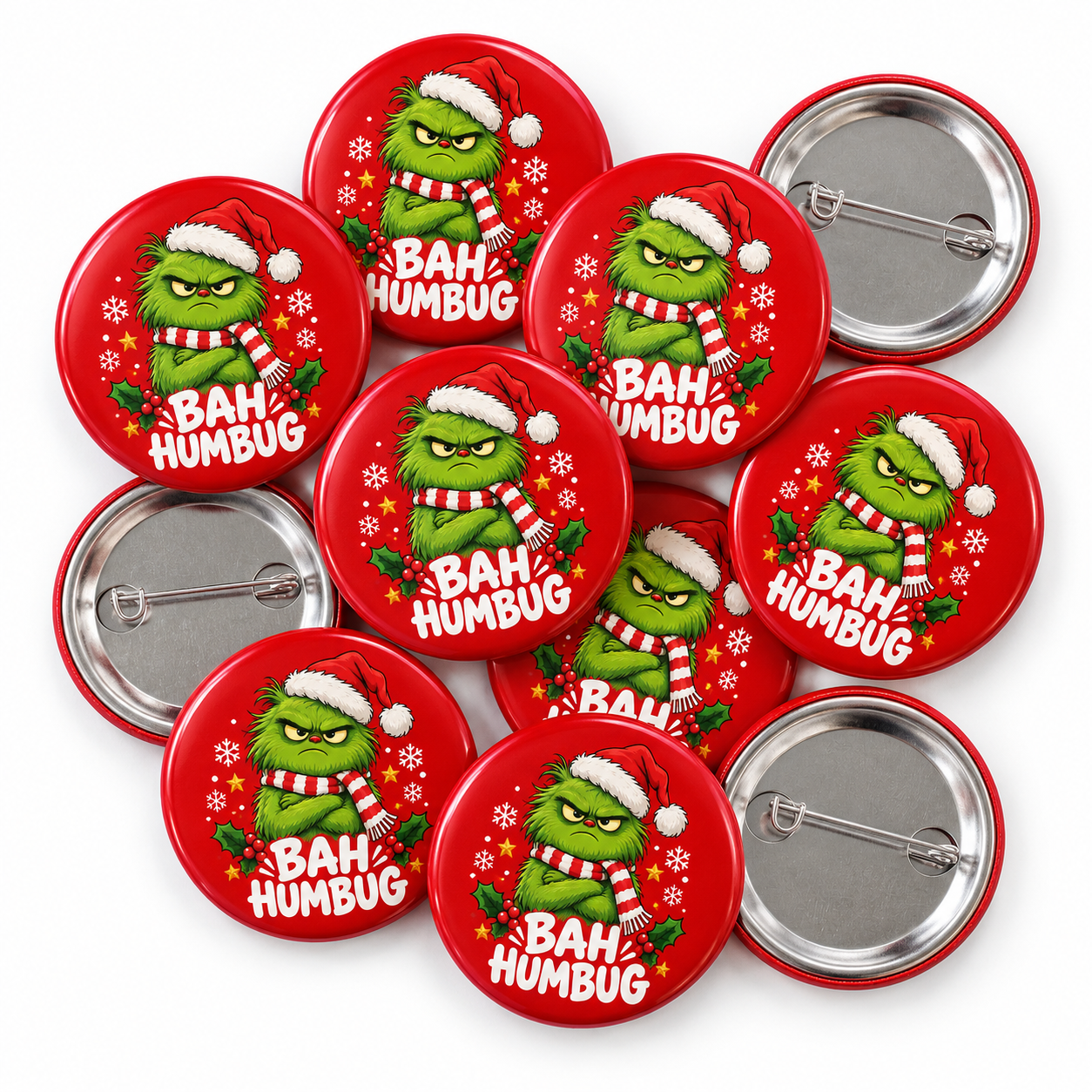 Bah Humbug Christmas Pin Badge