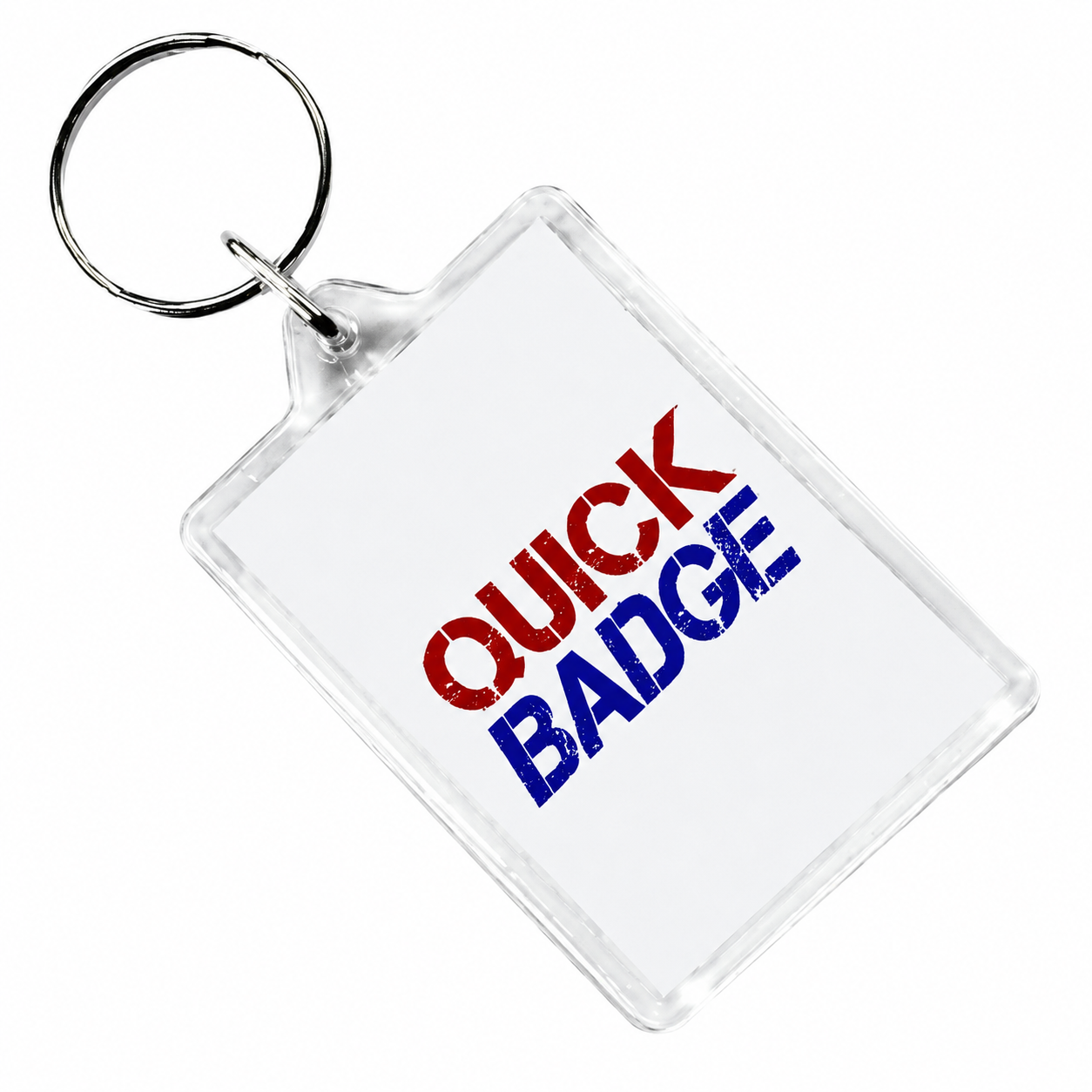 Clear Acrylic Keyring QB-C1