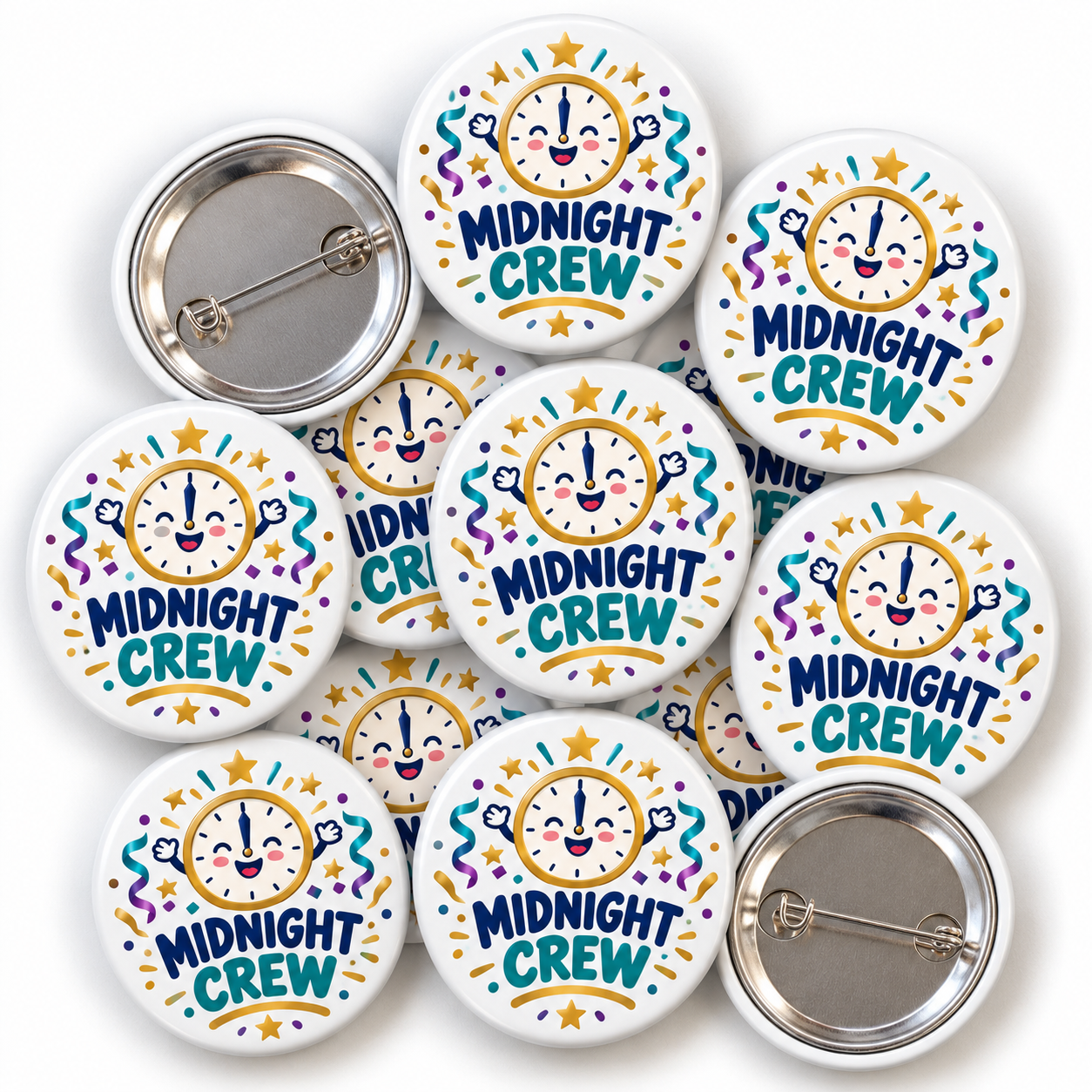 Midnight Crew New Year Badge