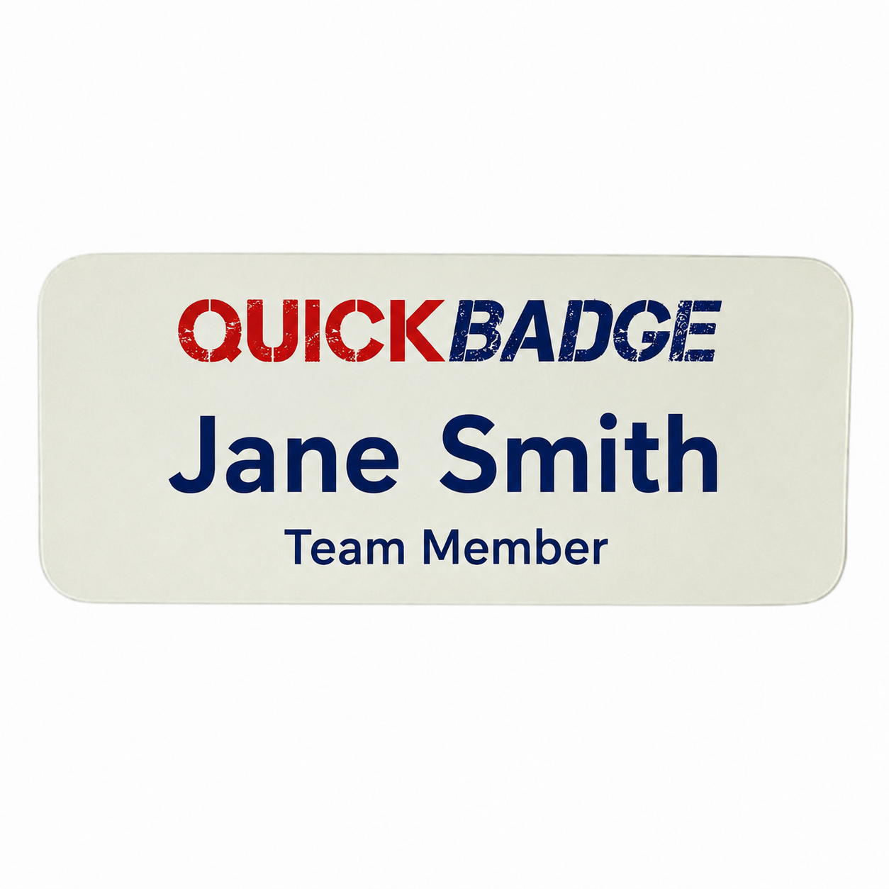 Custom Plastic Name Badge 76mm x 30mm