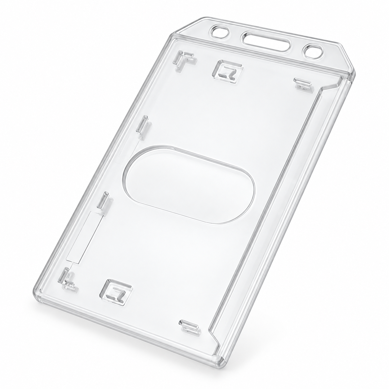 Enclosed Rigid ID Card Holder - Portrait