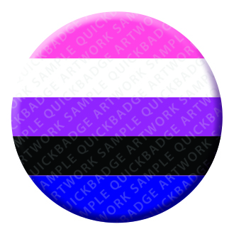 Gender Fluid Button Pin Badge