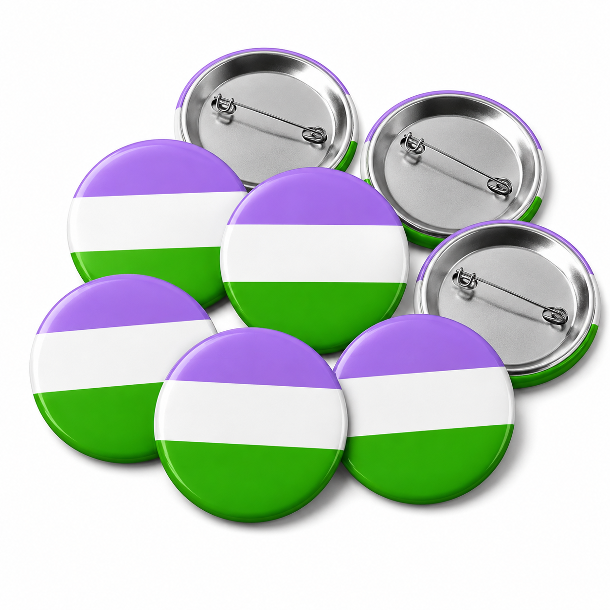 Genderqueer Button Pin Badge