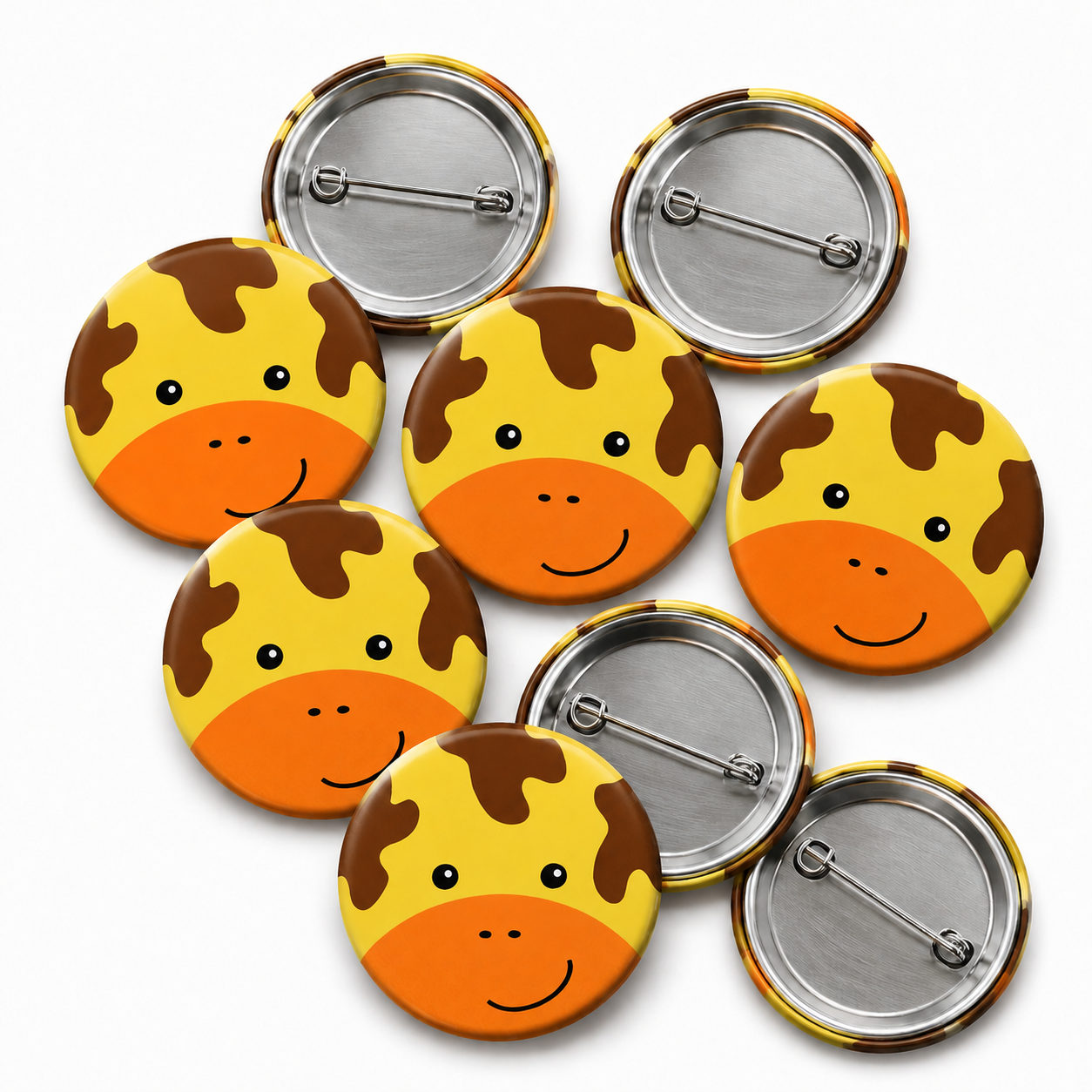 Giraffe Button Pin Badge