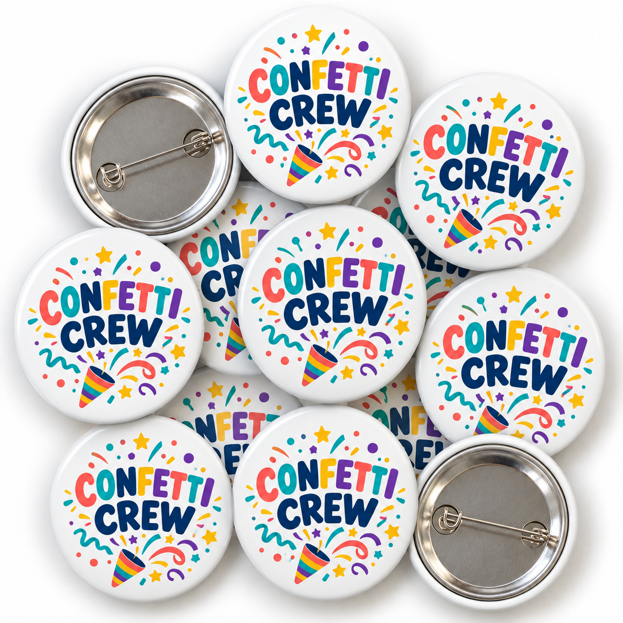 Confetti Crew New Year Badge