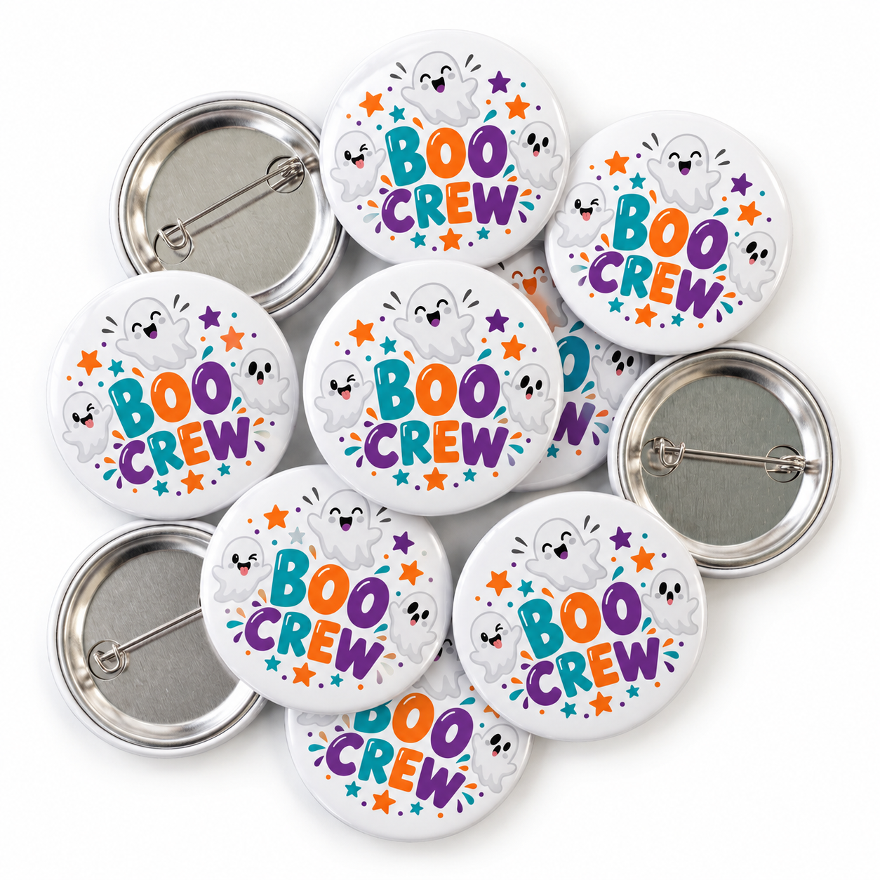 Boo Crew Ghost Halloween Badge