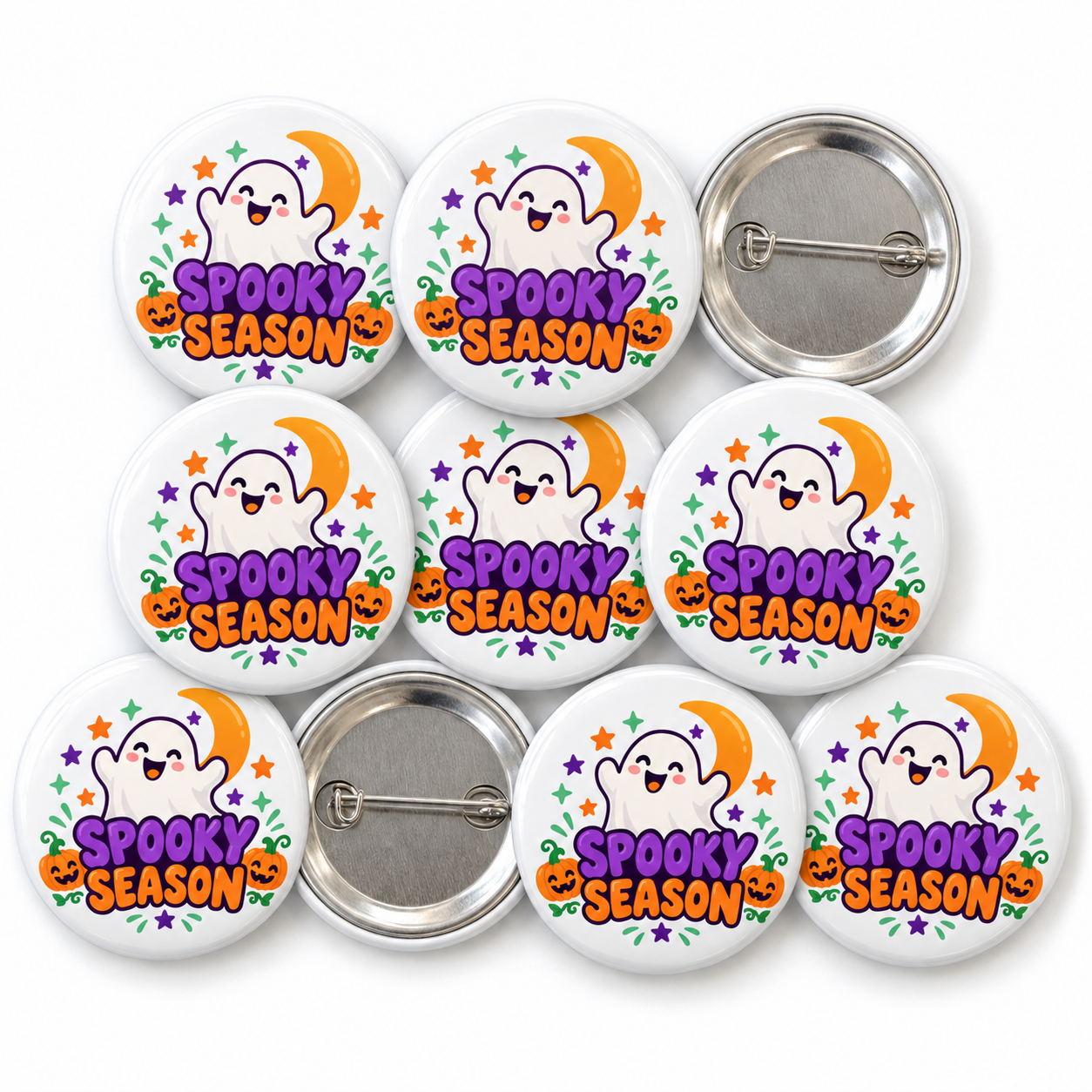 Spooky Season Ghost Halloween Badge