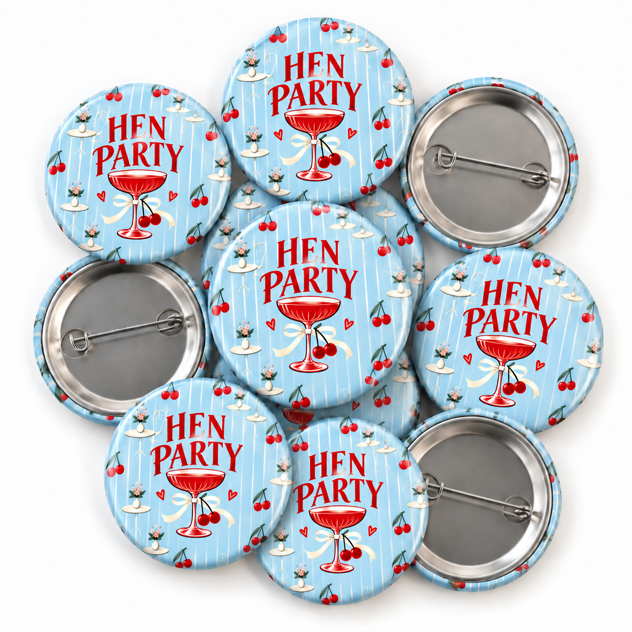 Hen Party Cherry Cocktail Badge