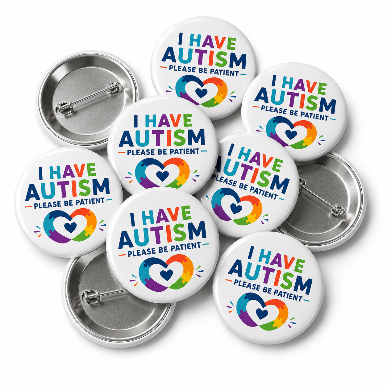 I have Autism, Please be Patient Button Pin Badge