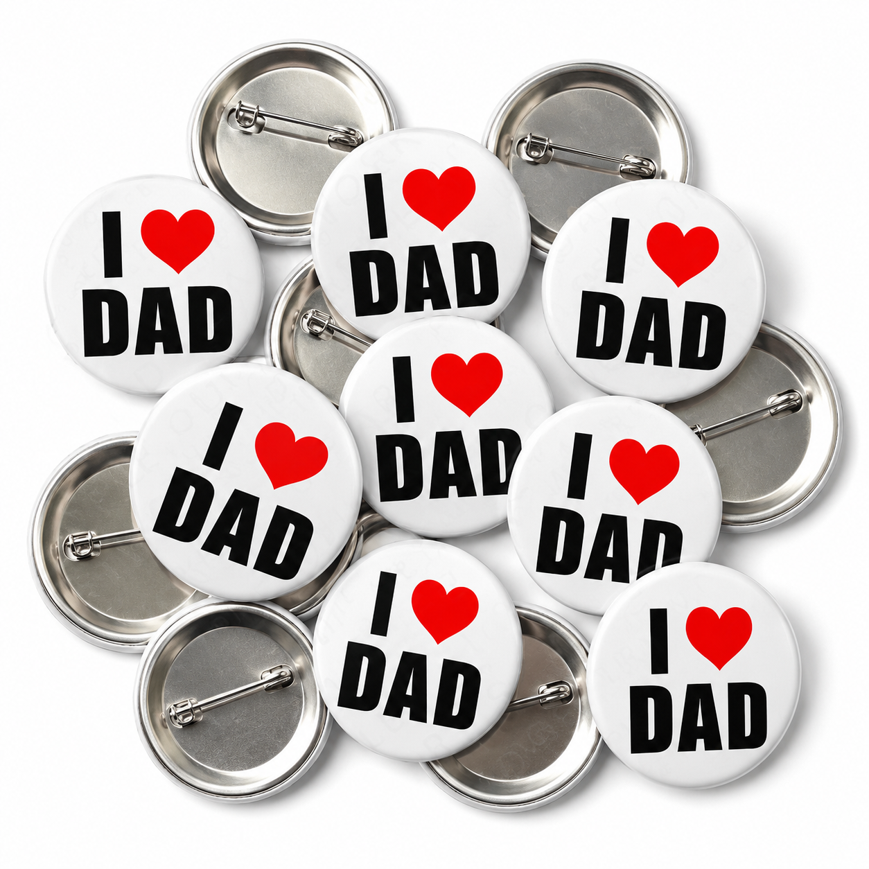 I Heart Dad Badge