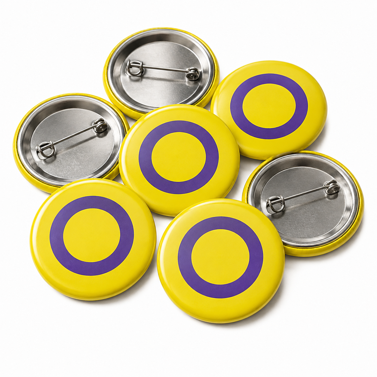 Intersex Button Pin Badge