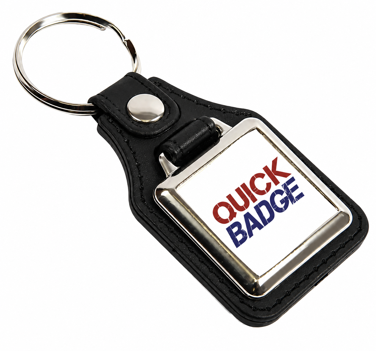 Leather Style Keyring - Insert 25x25mm