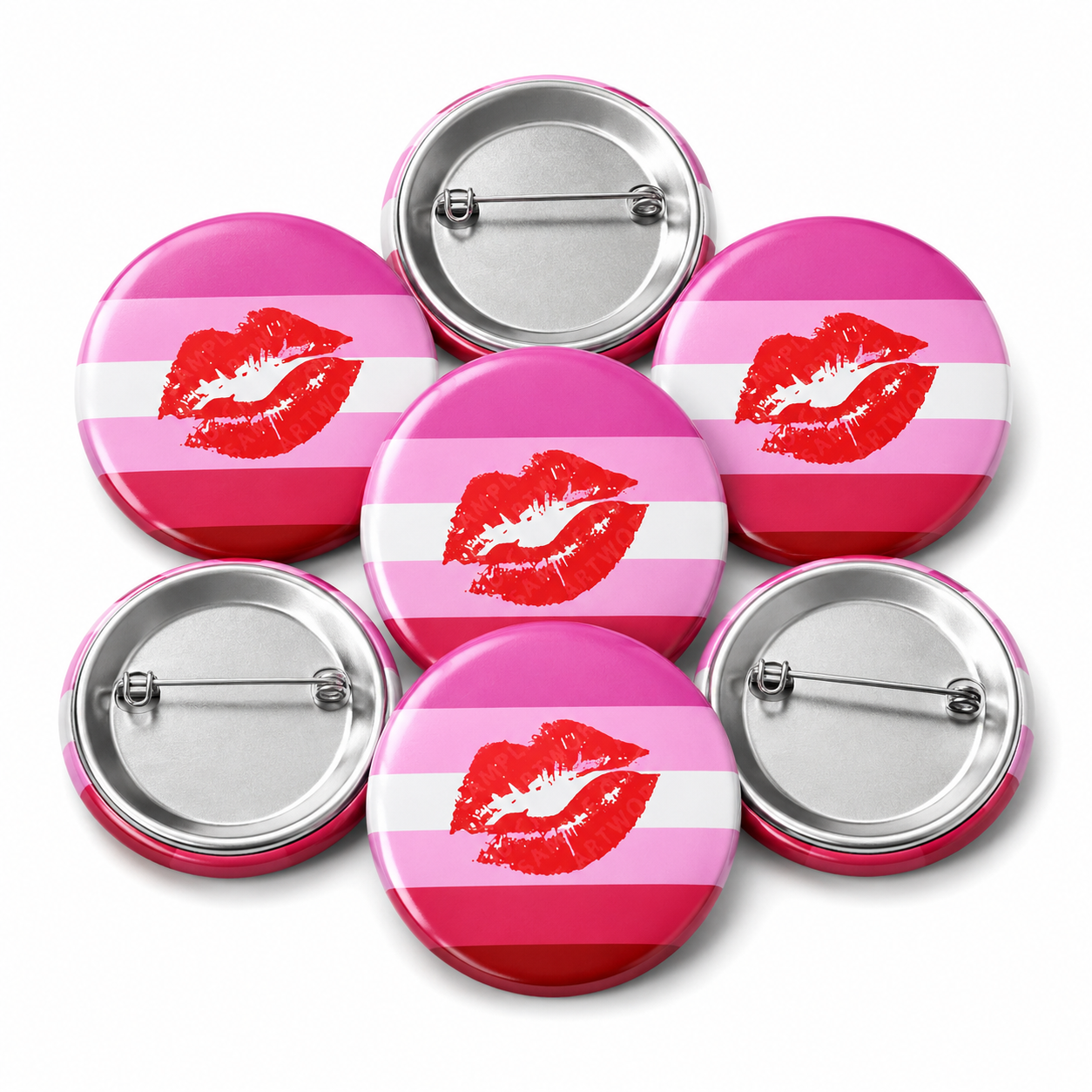 Lipstick Lesbian Button Pin Badge