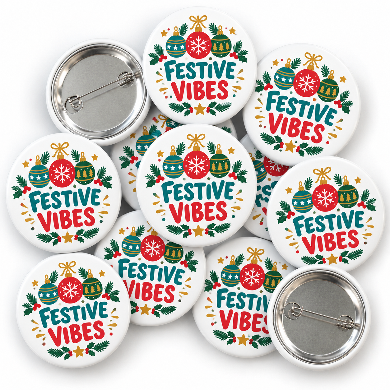 Festive Vibes Christmas Badge