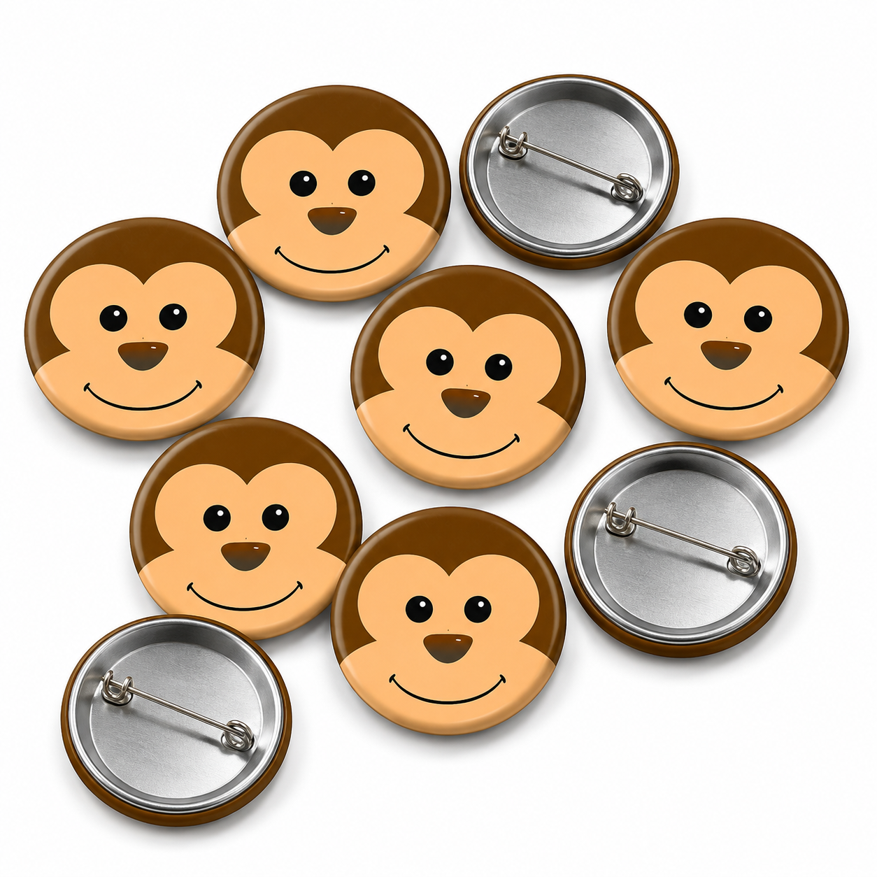 Monkey Button Pin Badge
