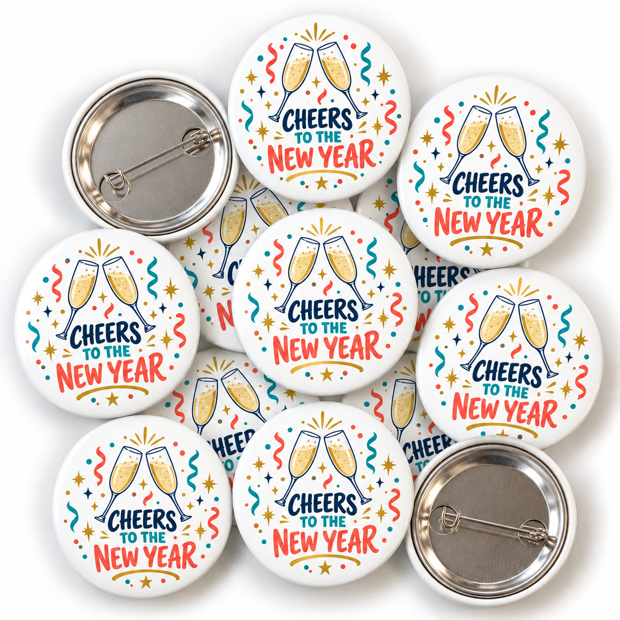 Cheers to the New Year Badge