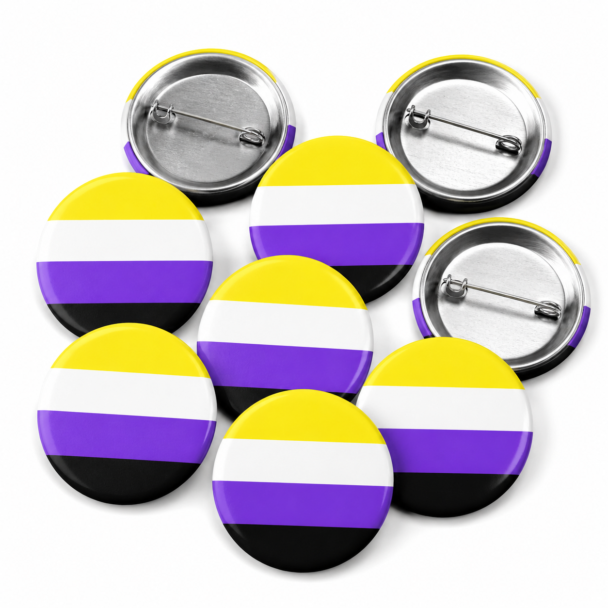Non Binary Button Pin Badge