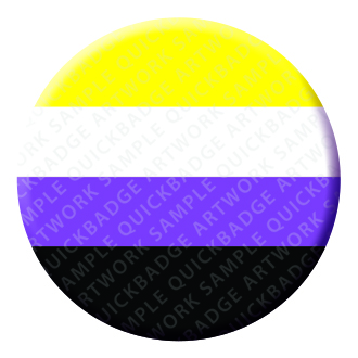 Non Binary Button Pin Badge