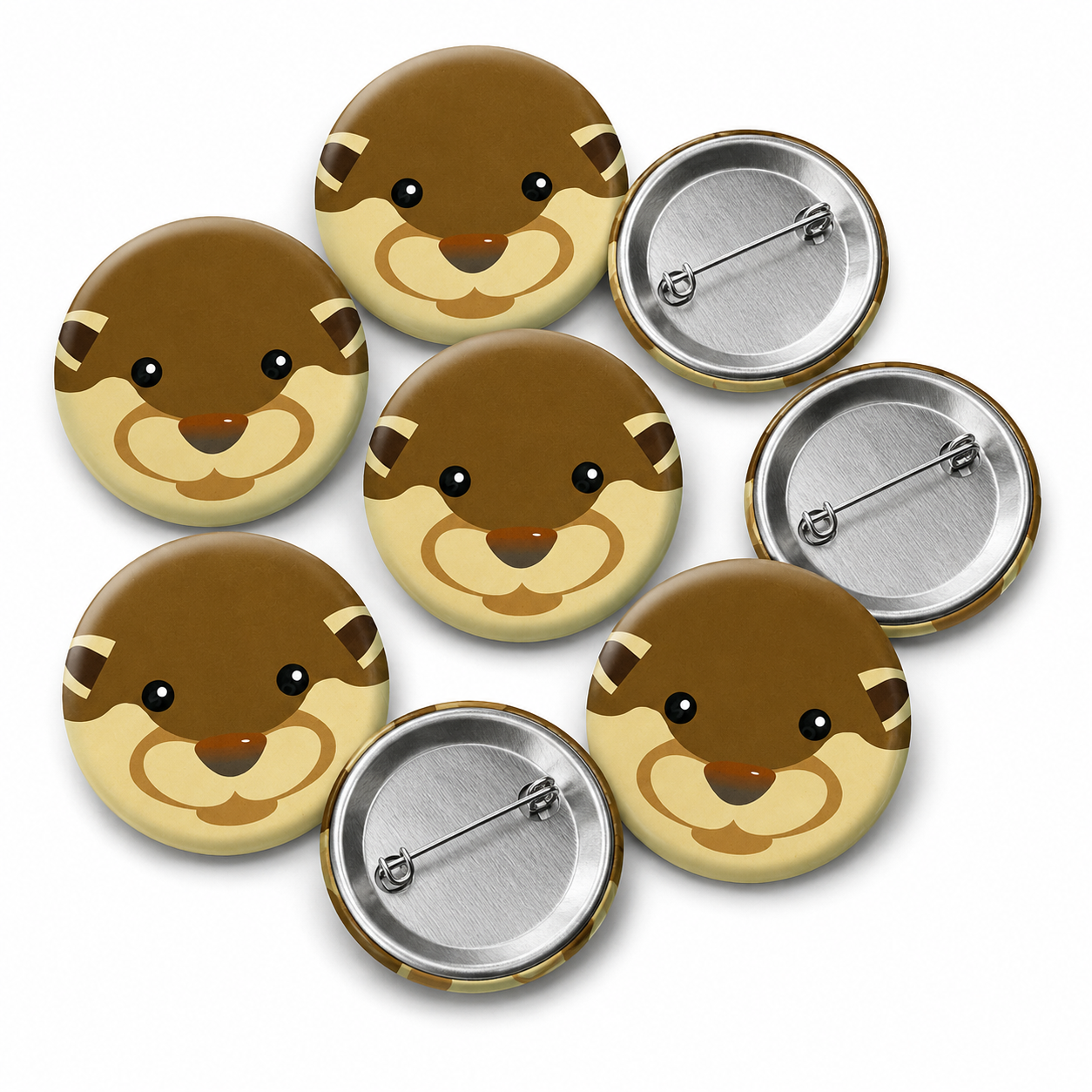 Otter Button Pin Badge
