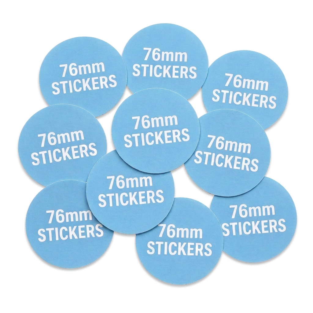Custom Paper Stickers 76mm Round
