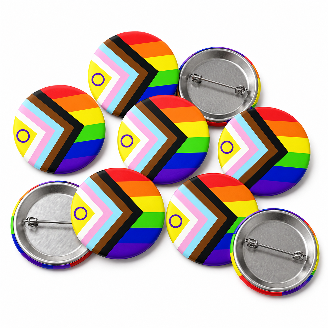 Progress Pride Button Pin Badge