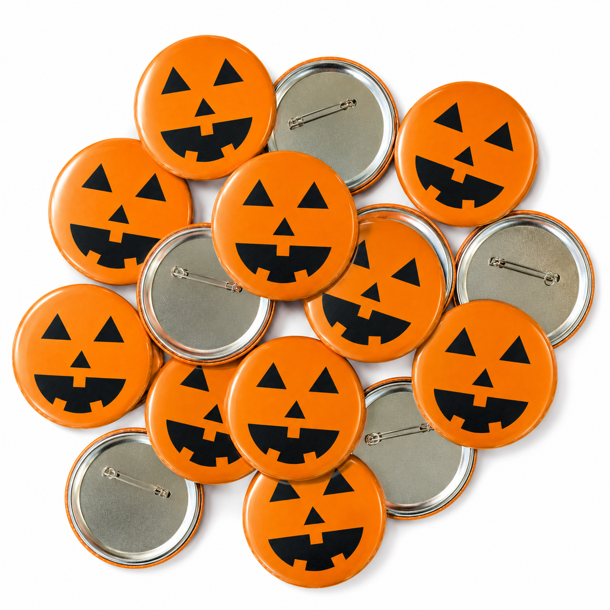 Pumpkin Halloween Button Pin Badge