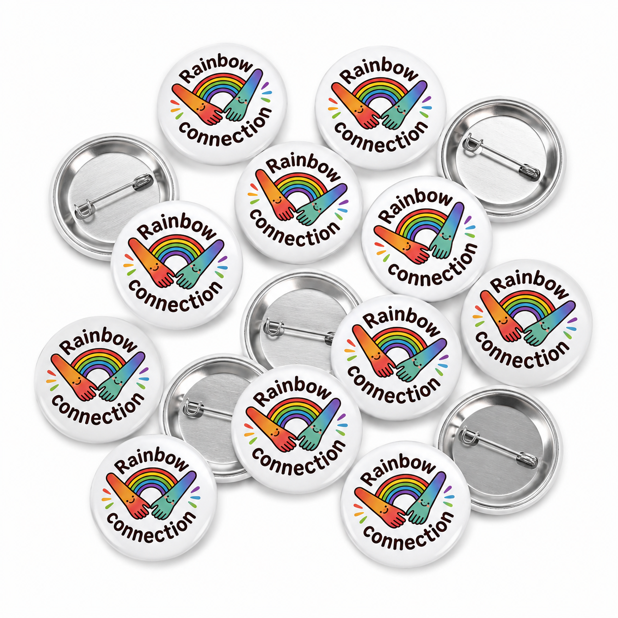 Rainbow Connection Button Pin Badge