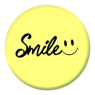 Smile Button Pin Badge