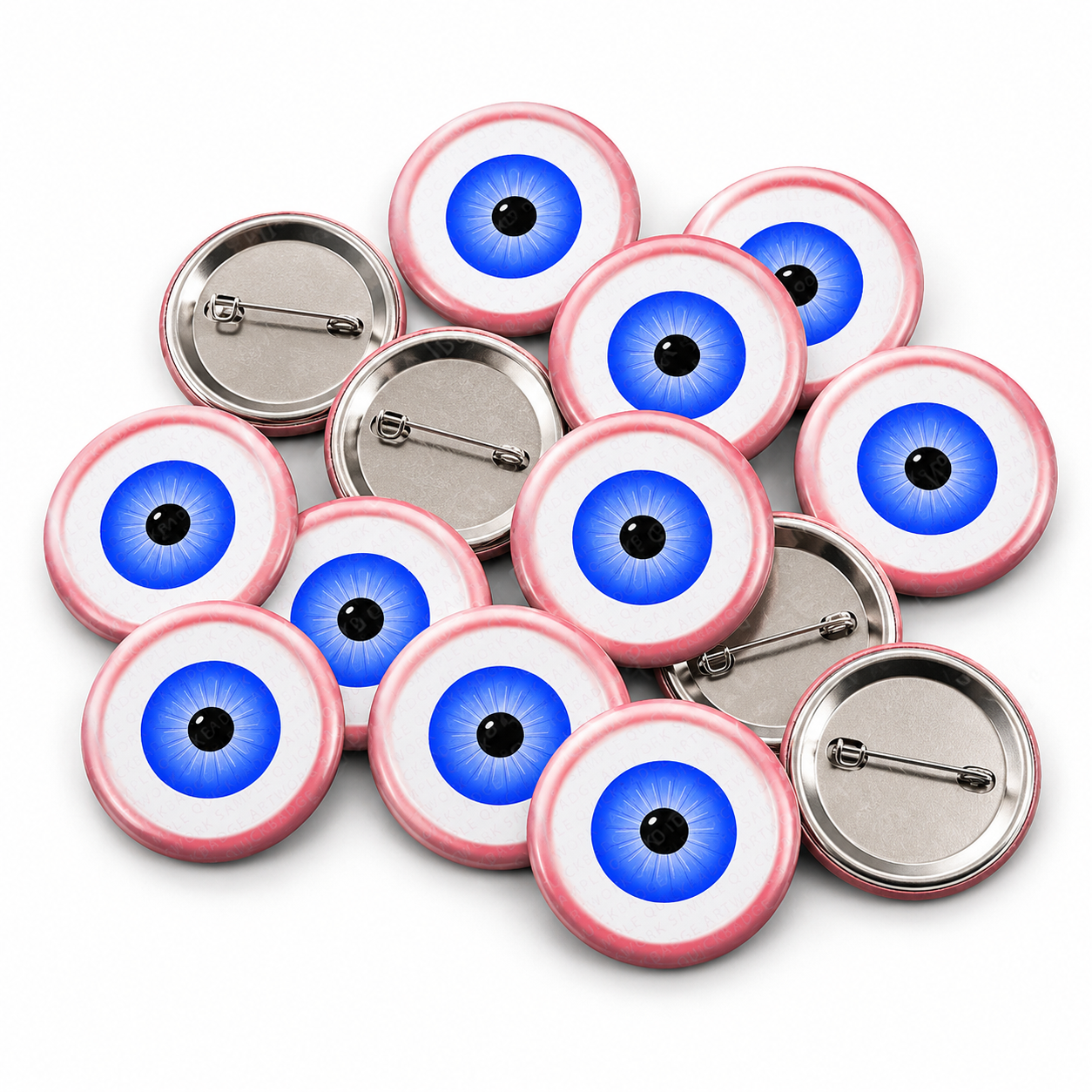 Spooky Eye Halloween Button Pin Badge