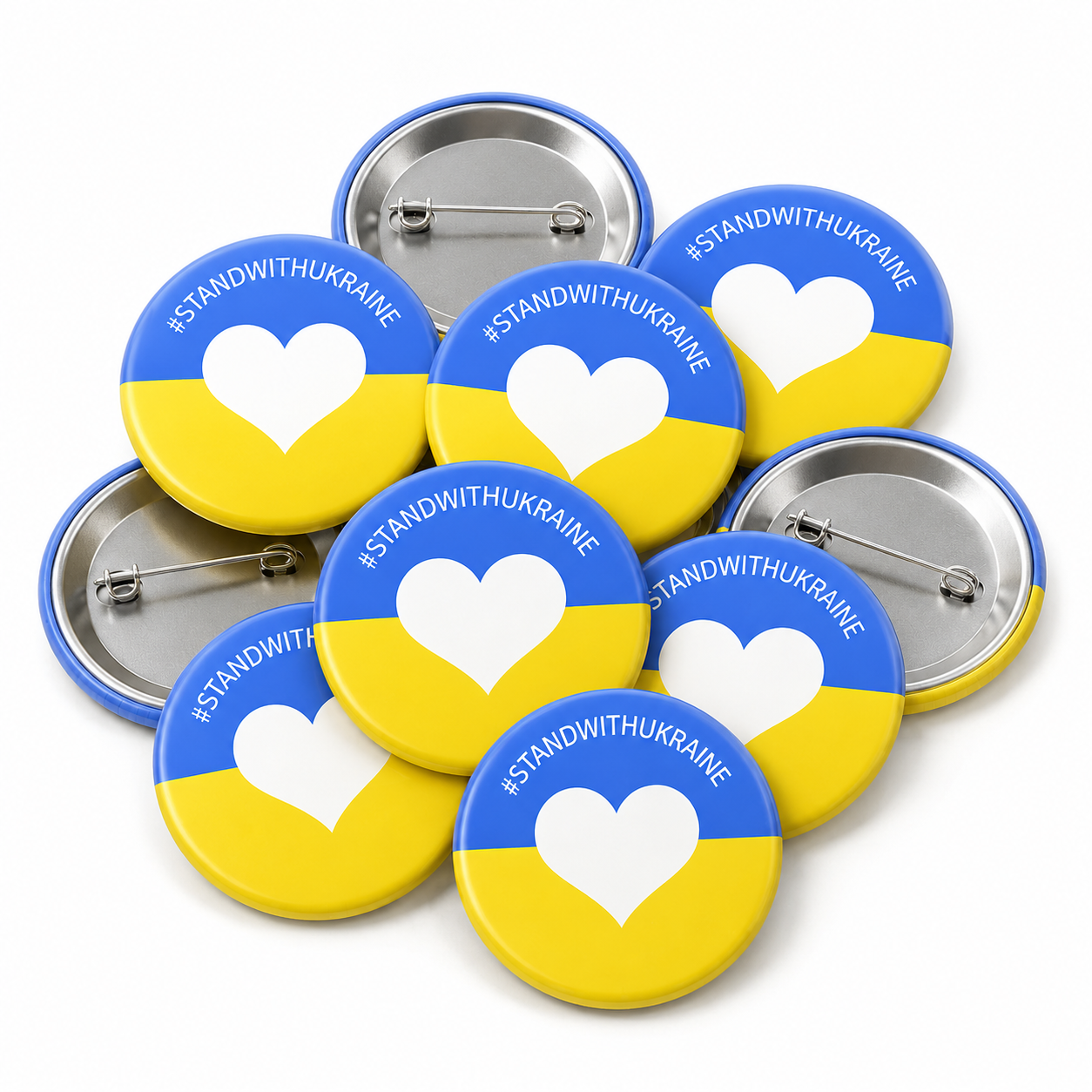Stand with Ukraine Flag Badge