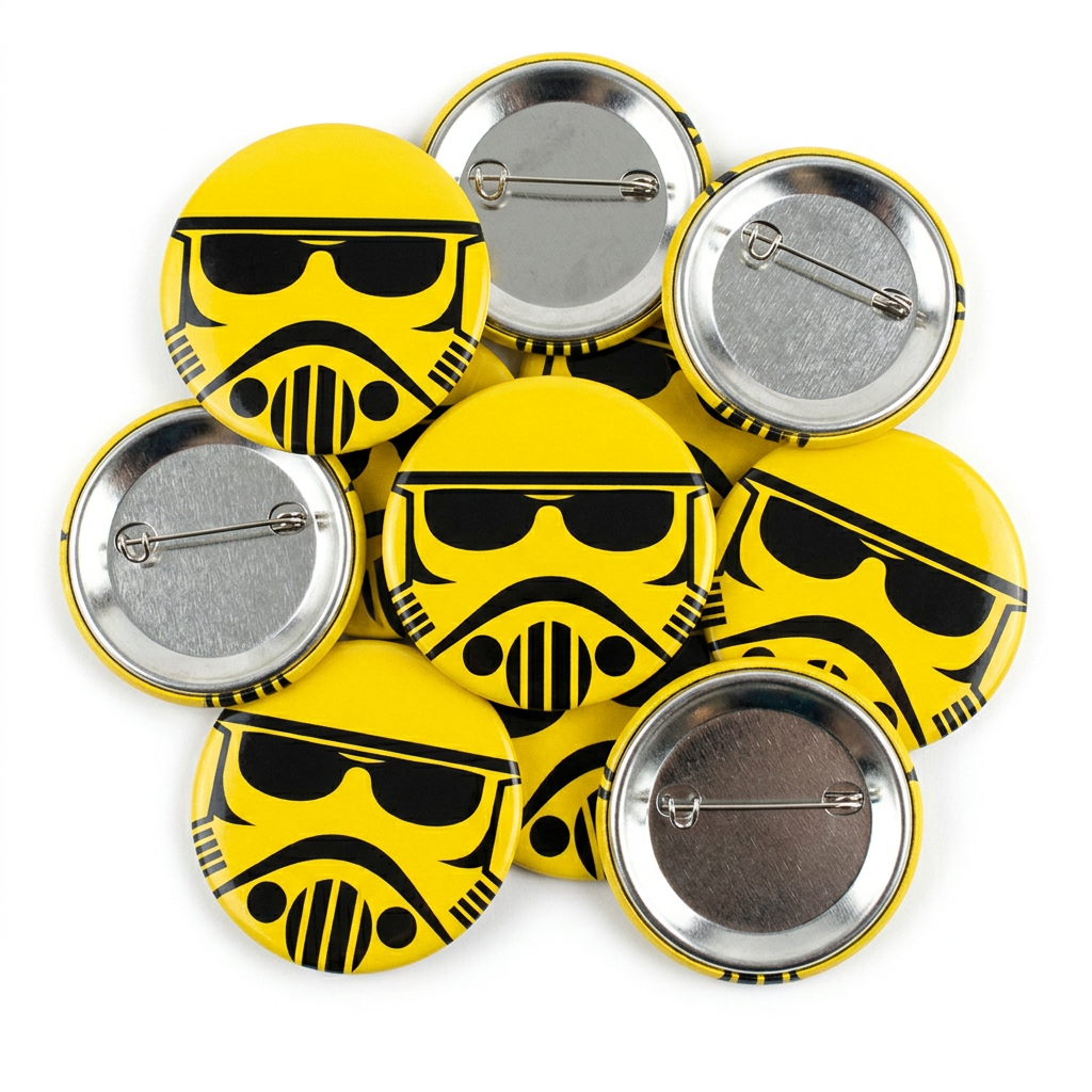 Stormtrooper Emoji Button Pin Badge