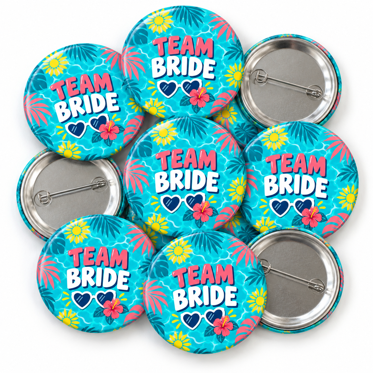 Team Bride Tropical Hen Party Badge