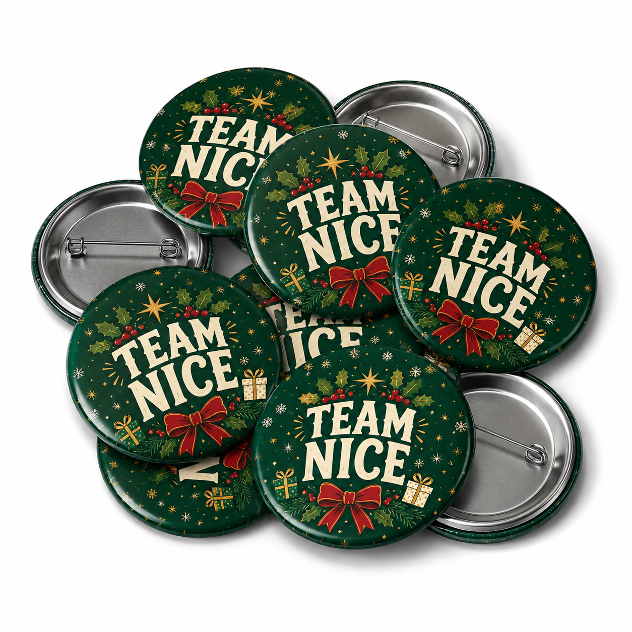 Team Nice Button Pin Badge