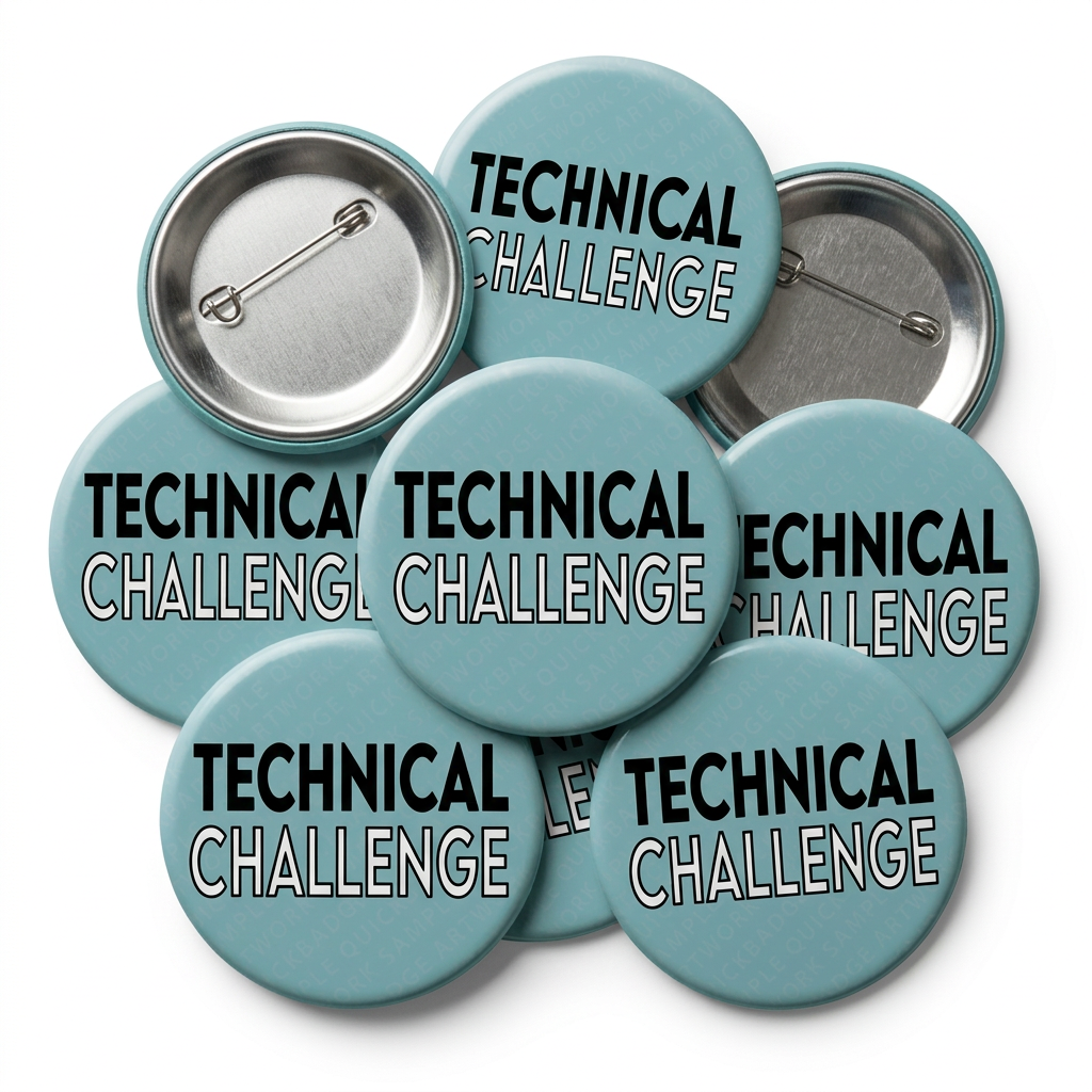 Technical Challenge Button Pin Badge