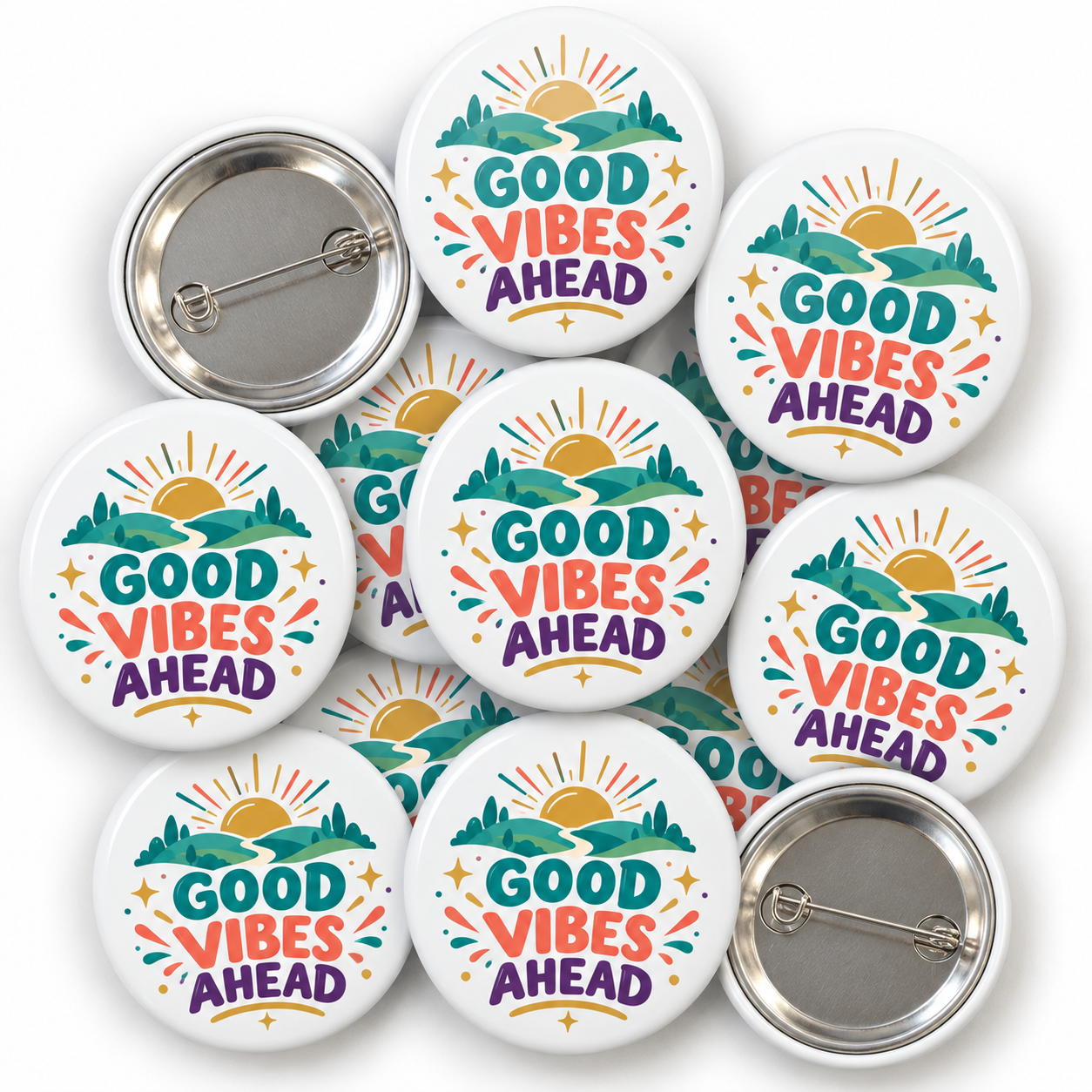 Good Vibes Ahead New Year Badge