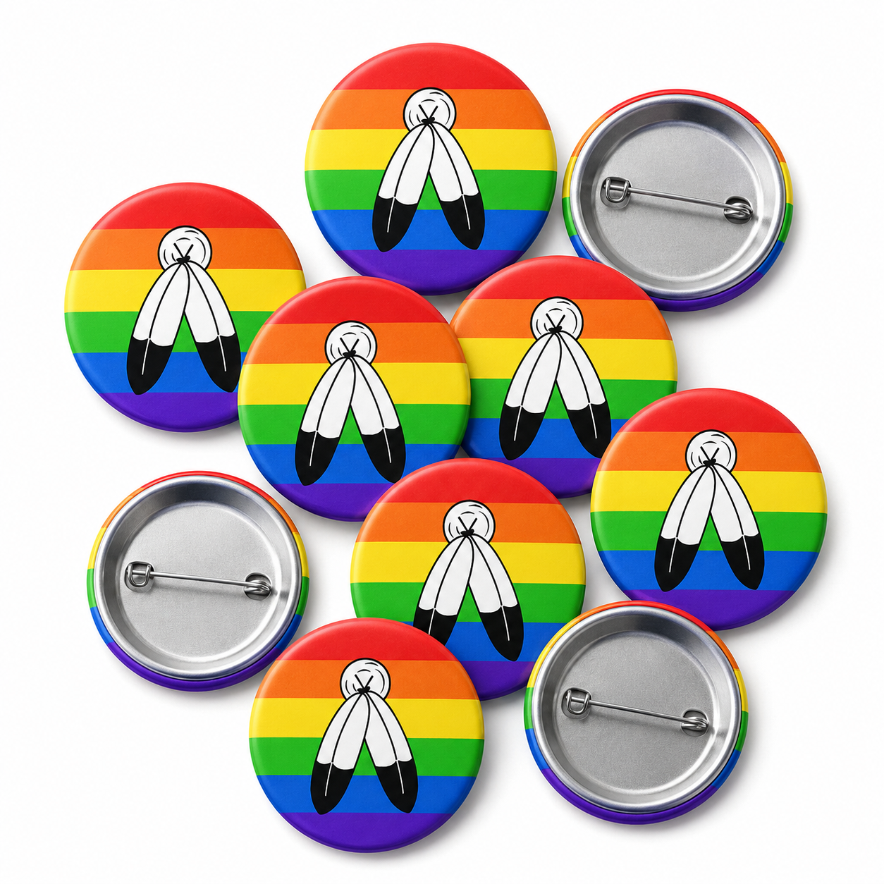 Two Spirit Button Pin Badge