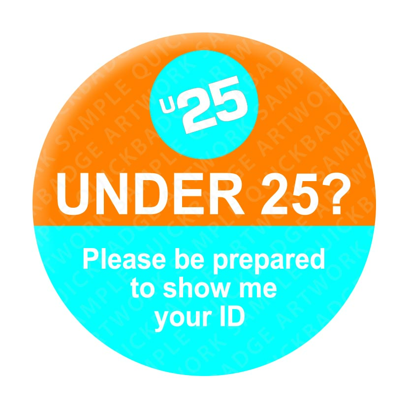 Under 25 - Orange/Blue Pin Badges