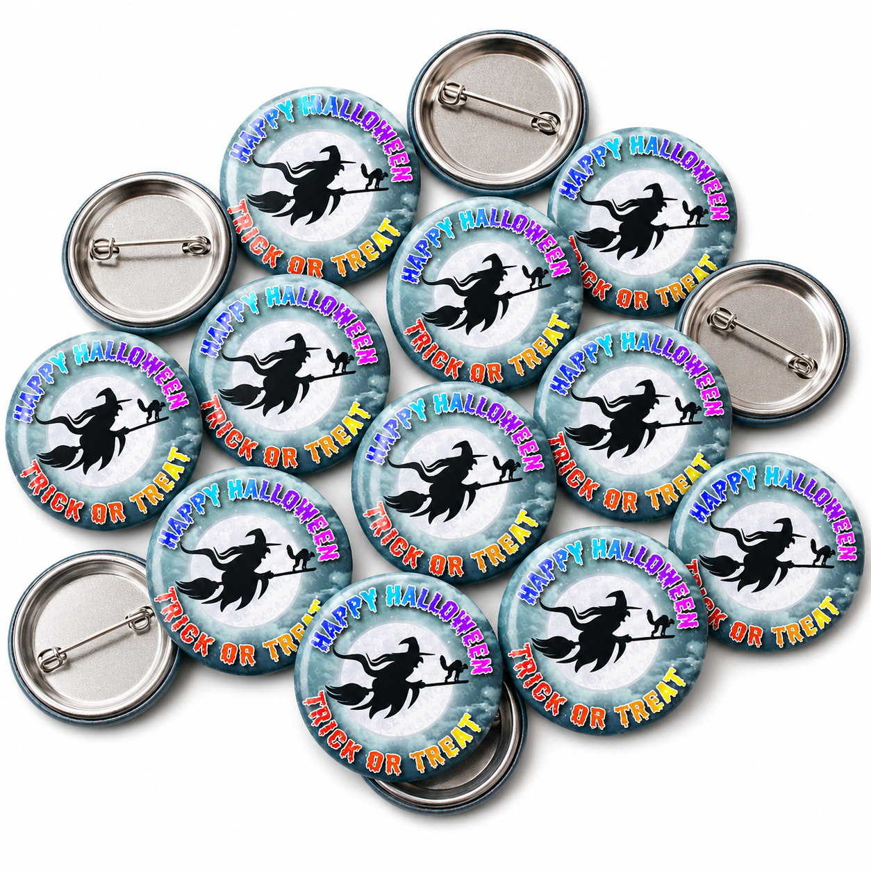 Witch Halloween Button Pin Badge