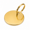 22mm Chrome or Brass Disc Pet Tag