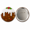 Christmas Pudding Button Pin Badge