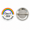 Class 6 Custom Text Button Pin Badge