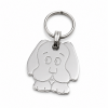 Dog Head Tag Polished Chrome or Brass