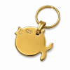 Fish Cat Tag Polished Chrome or Brass