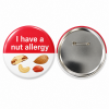 Nut Allergy Button Pin Badge