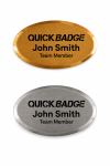 Oval Metal Name Badge 64mm x 34mm