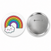 Rainbow and Smiley Cloud Button Pin Badge