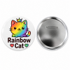 Rainbow Cat Button Pin Badge